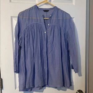 Massimo Dutti Light Blue Blouse